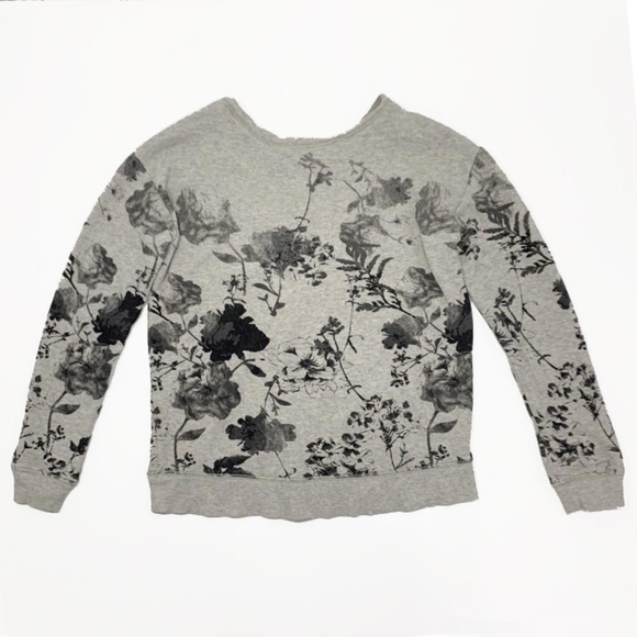 *SOLD* American Eagle Womens Small Sweatshirt Gray Floral - Picture 7 of 8